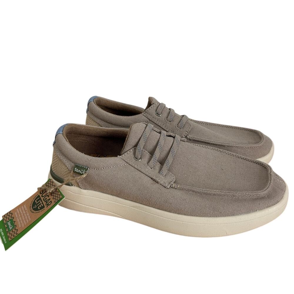Sanuk Men's Mason Shoes Sneakers NWT Size 8 Cobblestone